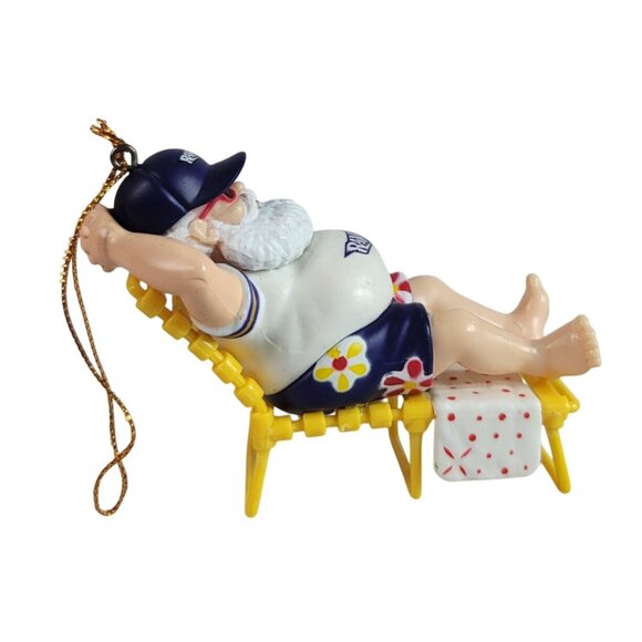 Russ NFL Baltimore Ravens Ornament Lounging Santa Beach Chair Sleep Vintage 1997 - Picture 3 of 8